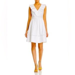 KATE SPADE California Dreaming White Ruffle A-Line Dress Bride Bachelorette